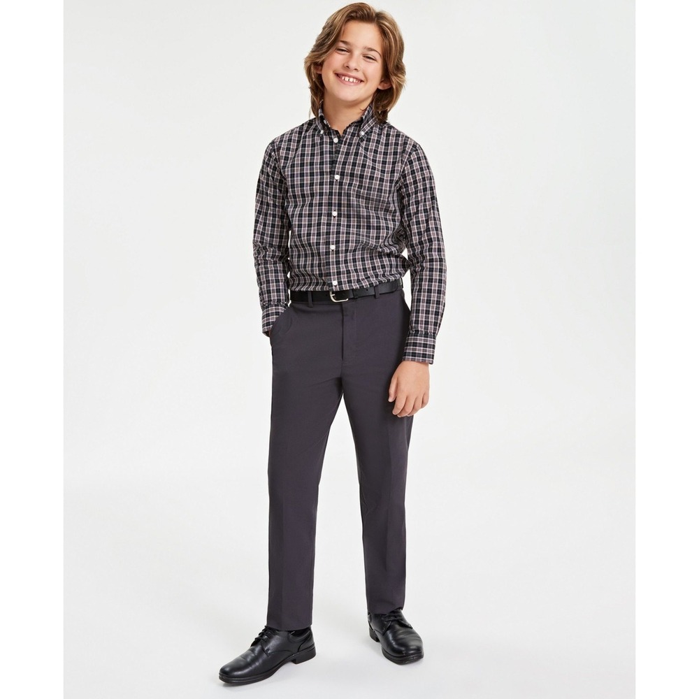 Brooks‎ Brothers Boys Charcoal Stretch Dress Pants 16R Adjustable Waist New NWT